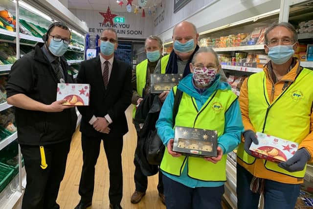 Warwick Gates Co-op standing by their corporate mission of sharing their success within the local community from left to right, Branch Manager Carl Host, Co-op Area Manager Pete O’Shaughnessy and SVP members Brian Malone, Richard Gordon, Jackie Rabone and David Burton.