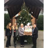 Laura Haswell and Meganne Gill-Swift from Myton Hospice; Jackie Moore – head housekeeper at Mallory Court and Mandy Matthau – assistant housekeeper at Mallory Court. Photo supplied