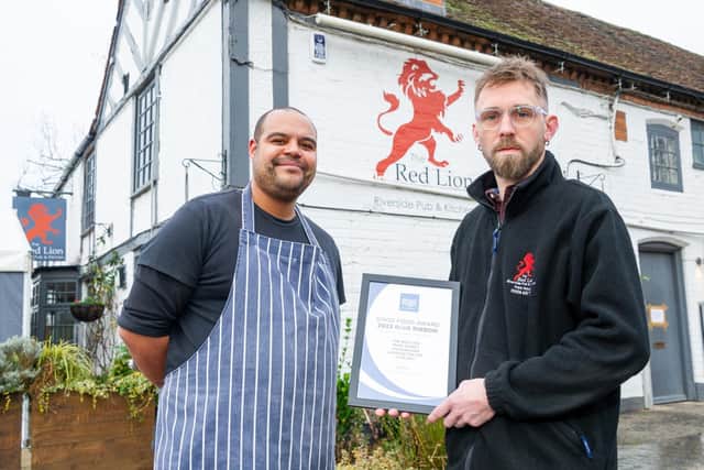 Larry Sullivan head chef and Richard Merand managing director at the Red Lion at Hunningham