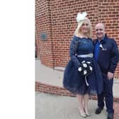 Mark Bayliss and Teresa Hutchins on their wedding day.