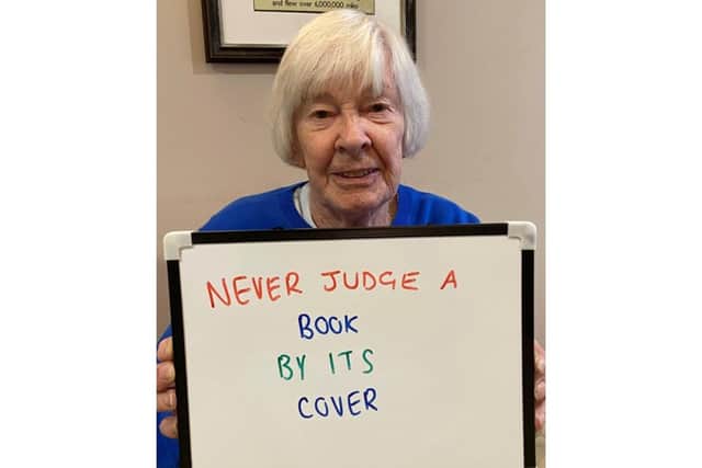 90-year-old Muff’s advice was to “never judge a book by its cover”. Photo supplied