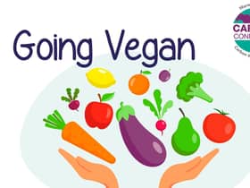 Going vegan poster.