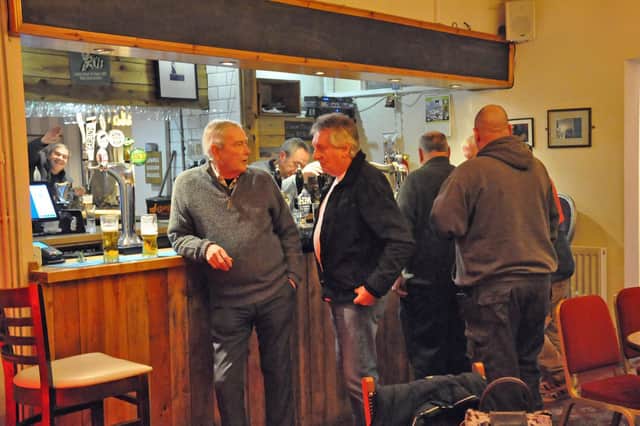 Regulars at the Queen's Head pub in Cubbington over the what was the final weekend of it being open.