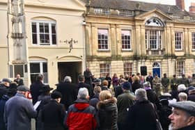 A previous Holocaust Memorial Day held by the war memorial in Warwick. Photo supplied