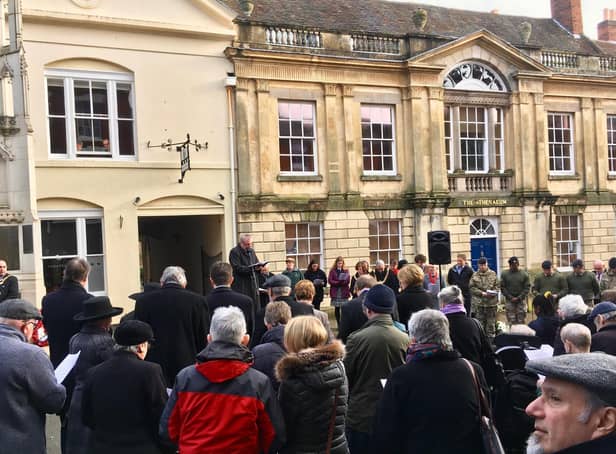 A previous Holocaust Memorial Day held by the war memorial in Warwick. Photo supplied