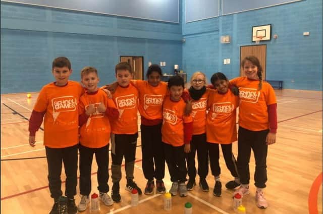 St Josephs Primary School's dodgeball team.