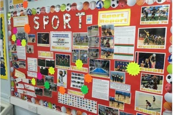 Budbrooke Primary School's winning entry into the Commonwealth Notice Board competition.