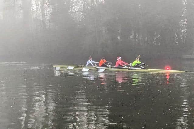 Festive wear in the boat on a pre-Christmas outing (photo by Gur Rotkop).