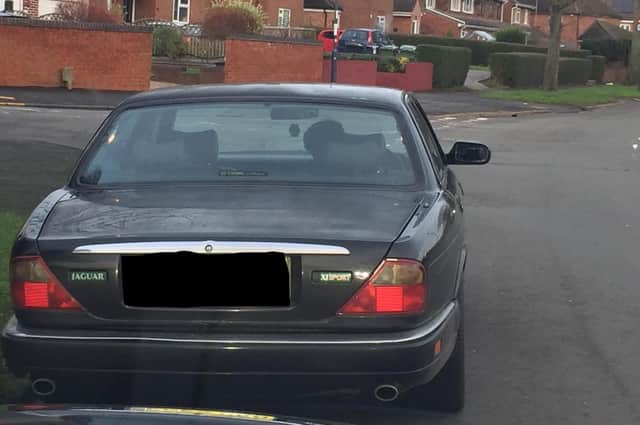 This Jaguar was stopped in Kingsway, Leamington. (Photo by OPU Warwickshire)