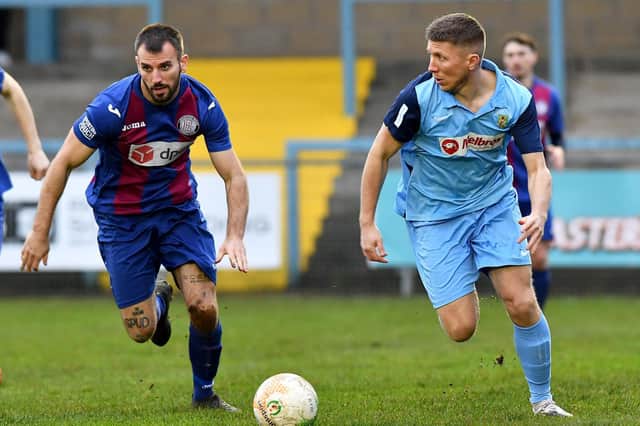 David Kolodynski had Rugby Town's best chance against Hinckley  (PICTURE BY MARTIN PULLEY)