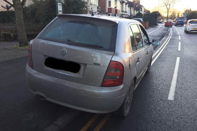 This driver was spotted driving erratically through traffic in Warwick - and jumping a red light. Photo by OPU Warwickshire.