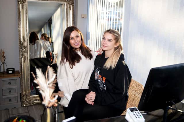Co-owners of The Weave & Style Lounge, Katie Dove and Maddy McEwan. Photo by Kirsty Edmonds.
