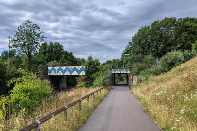 How the bridge will look when the artwork is put in place.