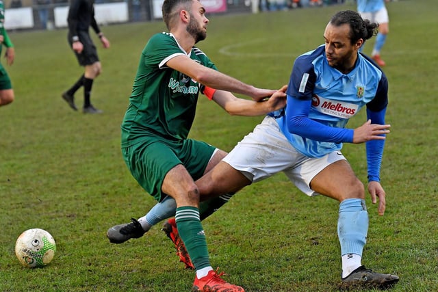 Justin Marsden scored Town's second goal for a 2-0 lead at half time against Lakenheath
