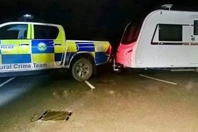 A late-night patrol around the Stratford area yesterday, Sunday, paid off for Warwickshire Rural Crime Team officers after they found a caravan that had been stolen from the Derby area in 2019.