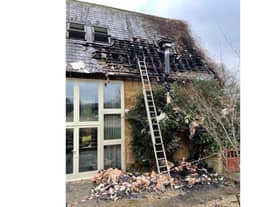 Firefighters were called out to tackle a blaze at the glamping retreat owner's home, which is on the same site. Photo supplied