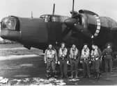 The wartime crew by a Wellington bomber
