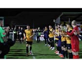 James Mace is congratulated on his record-braking 407th appearance