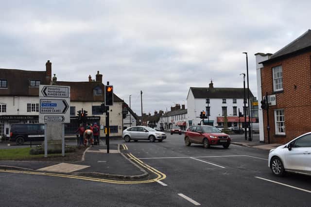 The new and 'improve' crossroads, complete with right-hand turn lane.