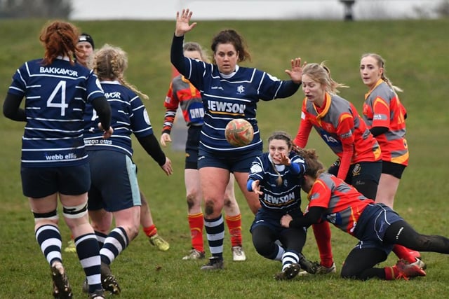 Boston Rugby Club Ladies versus Peterborough. Photo: Wayne Lagden