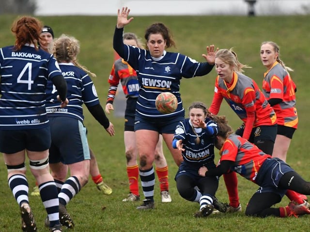 Boston Rugby Club Ladies versus Peterborough. Photo: Wayne Lagden
