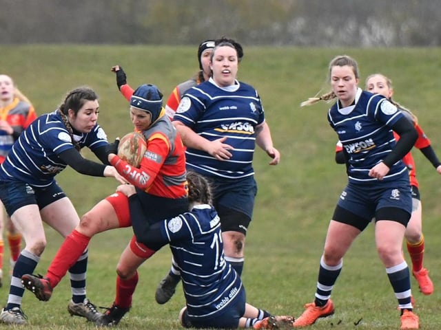Boston Rugby Club Ladies versus Peterborough. Photo: Wayne Lagden