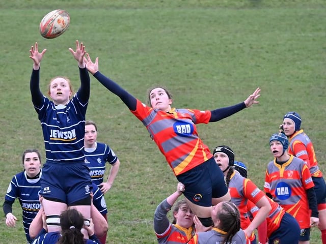 Boston Rugby Club Ladies versus Peterborough. Photo: Wayne Lagden