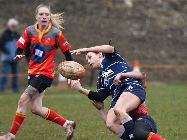 Boston Rugby Club Ladies versus Peterborough. Photo: Wayne Lagden