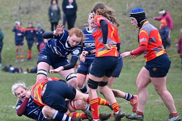 Boston Rugby Club Ladies versus Peterborough. Photo: Wayne Lagden