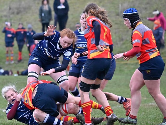 Boston Rugby Club Ladies versus Peterborough. Photo: Wayne Lagden
