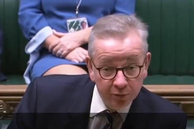 Secretary of State for Levelling Up, Housing and Communities Michael Gove answering a question by Warwick and Leamington MP Matt Western on Monday (January 24).