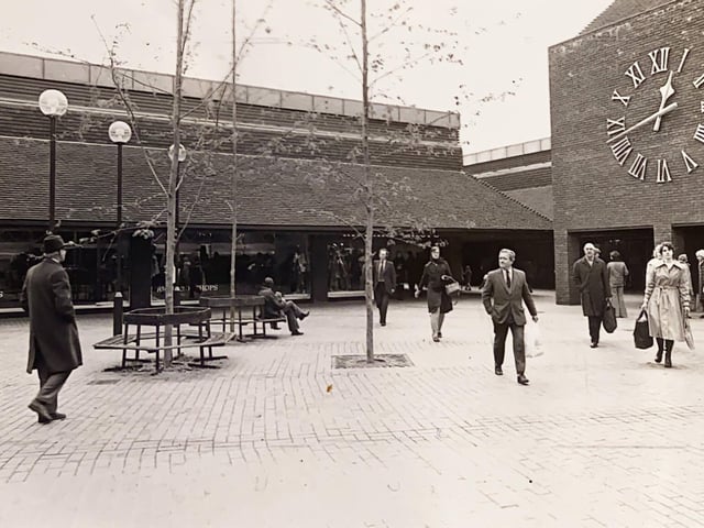 Horsham's town centre in 1977