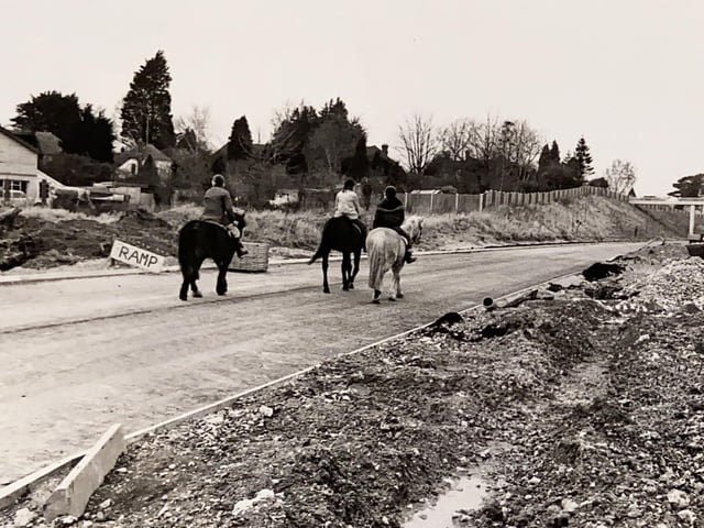 The picture is captions 'bypass under construction March 1981'. Does anyone recognise where this was taken?