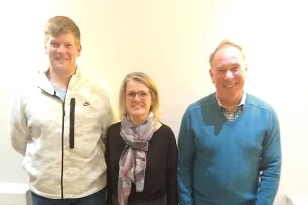 Whitefields Golf Club's new captain Paul Thompson, new ladies captain Angela Danby and Steve Edwards, the new seniors captain
