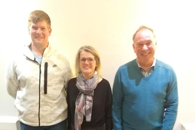 Whitefields Golf Club's new captain Paul Thompson, new ladies captain Angela Danby and Steve Edwards, the new seniors captain