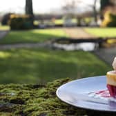 The forced English rhubarb dessert in the grounds of Mallory Court Hotel in Leamington. Photo supplied