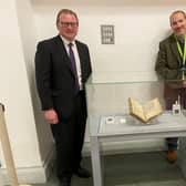 MP Marcus Jones with the historic book