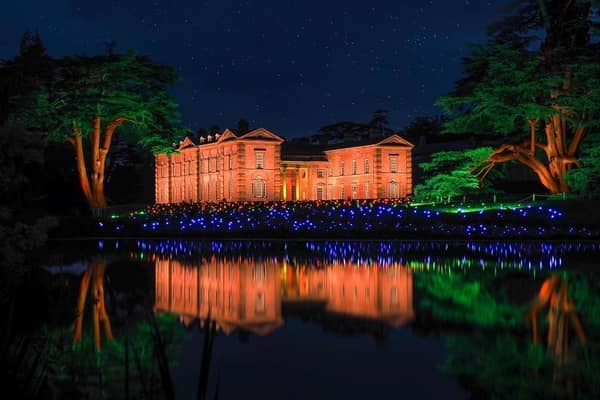Compton Verney lit up in preparation for the new Spectacle of Light event starting on February 11.