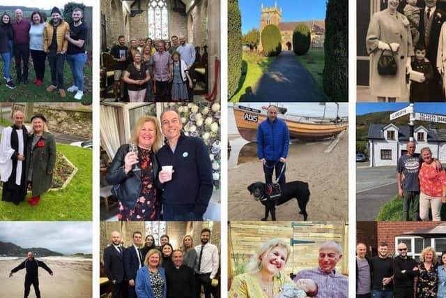 A collage of photos of the Reverend Graham Coles which was put together for the fundraising page set up for him in 2021.