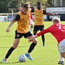 Dan Turner had the final touch for Leamington's goal against Kettering Town at the weekend (FILE PICTURE BY SALLY ELLIS)