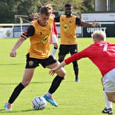 Dan Turner had the final touch for Leamington's goal against Kettering Town at the weekend (FILE PICTURE BY SALLY ELLIS)