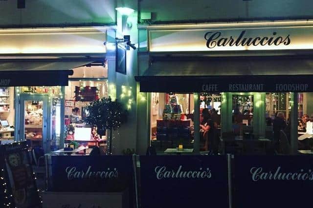 Carluccio's in Leamington at night