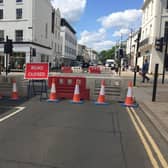 The pedestrianised Parade in Leamington during the height of the Covid-19 Pandemic.