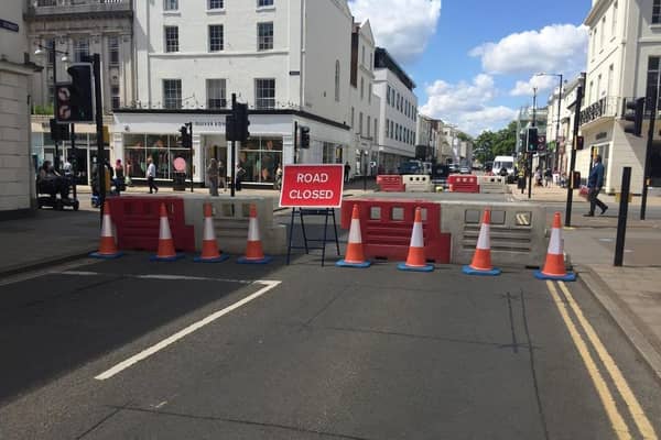 The pedestrianised Parade in Leamington during the height of the Covid-19 Pandemic.