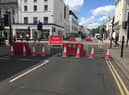 The pedestrianised Parade in Leamington during the height of the Covid-19 Pandemic.