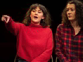 Sarah Corless as Sophie and Georgina Monk as Joanna in Blink