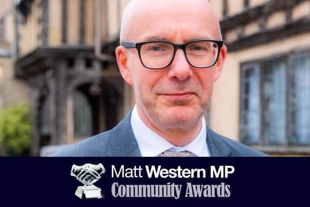 Matt Western MP's Community Awards.