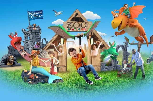 Warwick Castle will be opening a Zog Playland. Graphic supplied