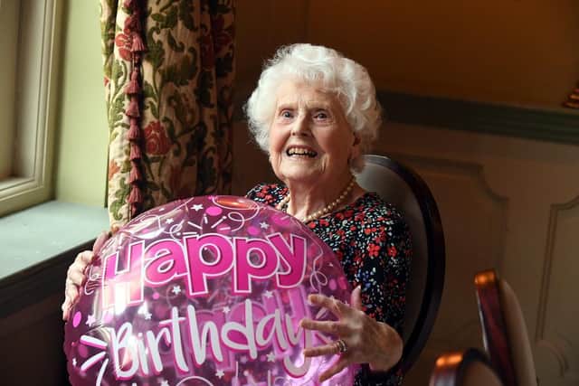 Mary Lock on her 99th birthday.
