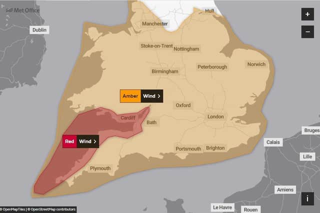 The Met Office has issued an Amber warning for strong winds across Warwickshire as Storm Eunice sweeps in